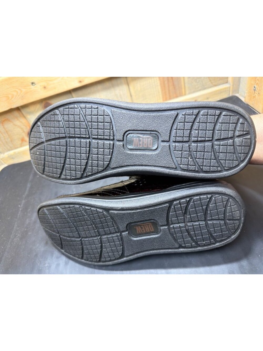 Drew Rose Black Burgundy Croc Patent Mary Jane Comfort Shoes Womens 8M - Picture 8 of 9